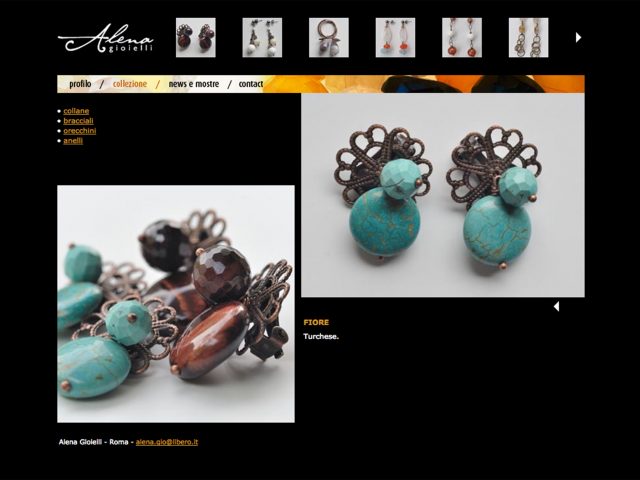 pagina interna sito alena gioielli
