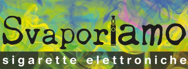 logo-svaporiamo l'insegna del negozio di sigarette elettroniche