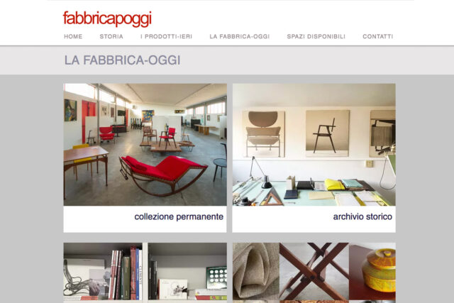 LA FABBRICA OGGI la pagina del sito che descrive la fabbrica oggi